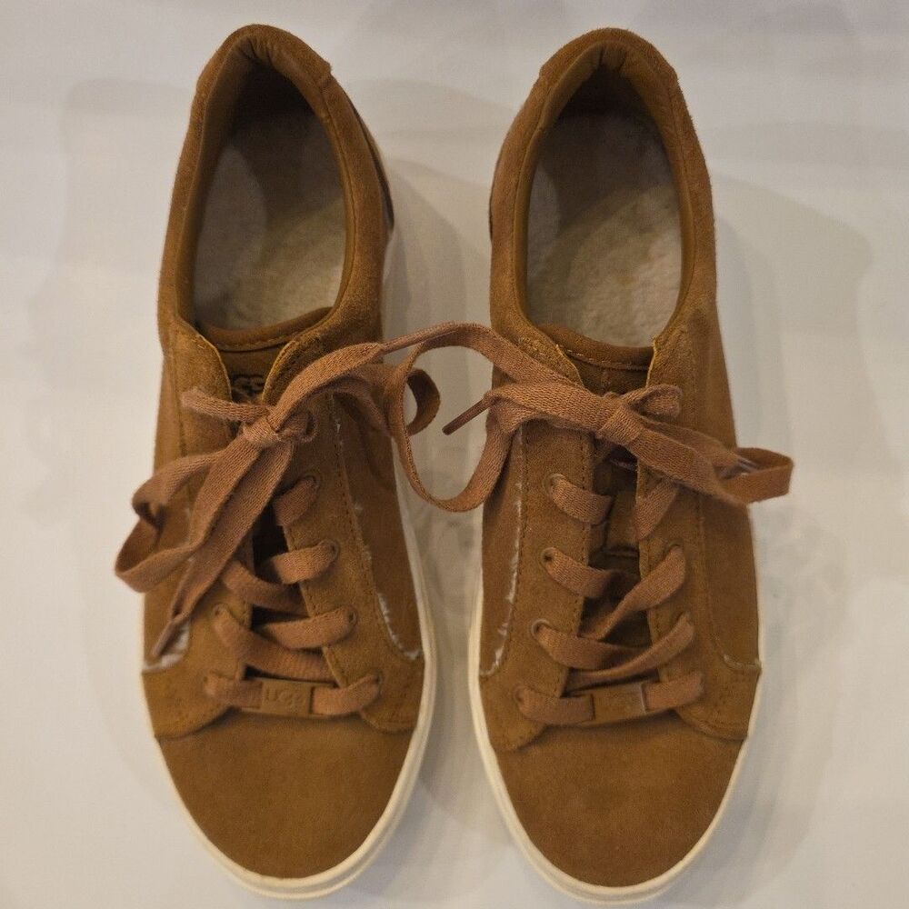 UGG Women's Zilo Heritage Trainer Suede Chunky Platform Sneaker Sz 8.5 - Picture 2 of 8